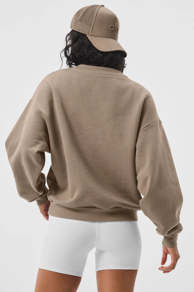 ACCOLADE CREW NECK PULLOVER - GRAVEL