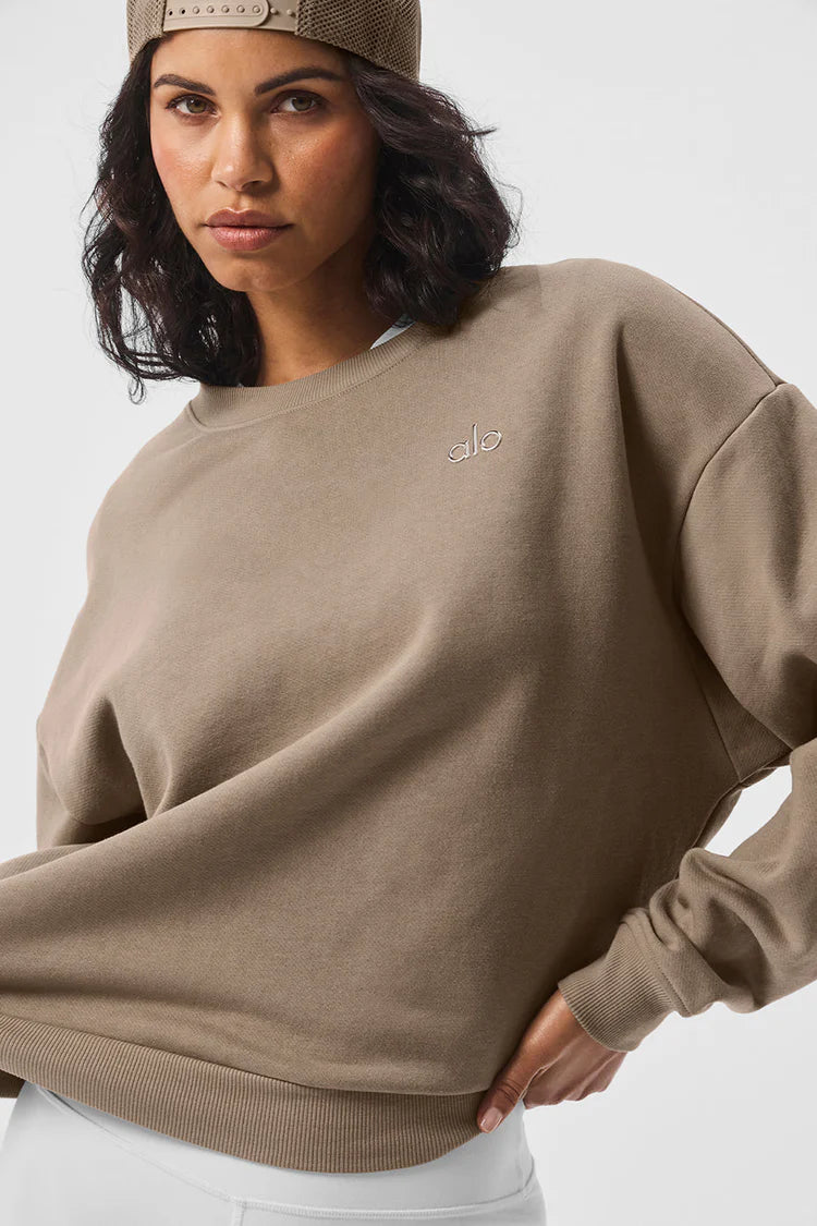 ACCOLADE CREW NECK PULLOVER - GRAVEL