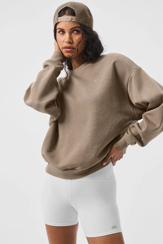 ACCOLADE CREW NECK PULLOVER - GRAVEL